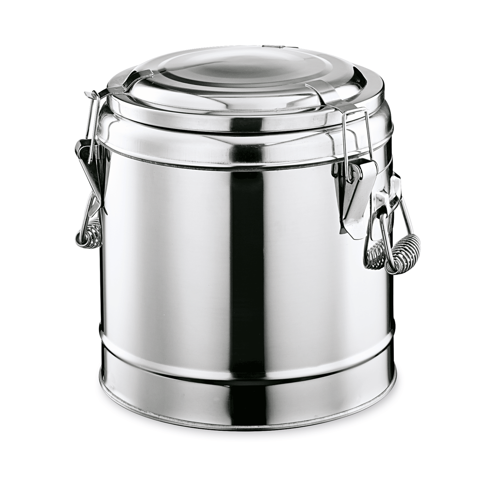 WAS Thermospeisetransportbehälter, 6 ltr., Ø 25 cm, Chromnickelstahl