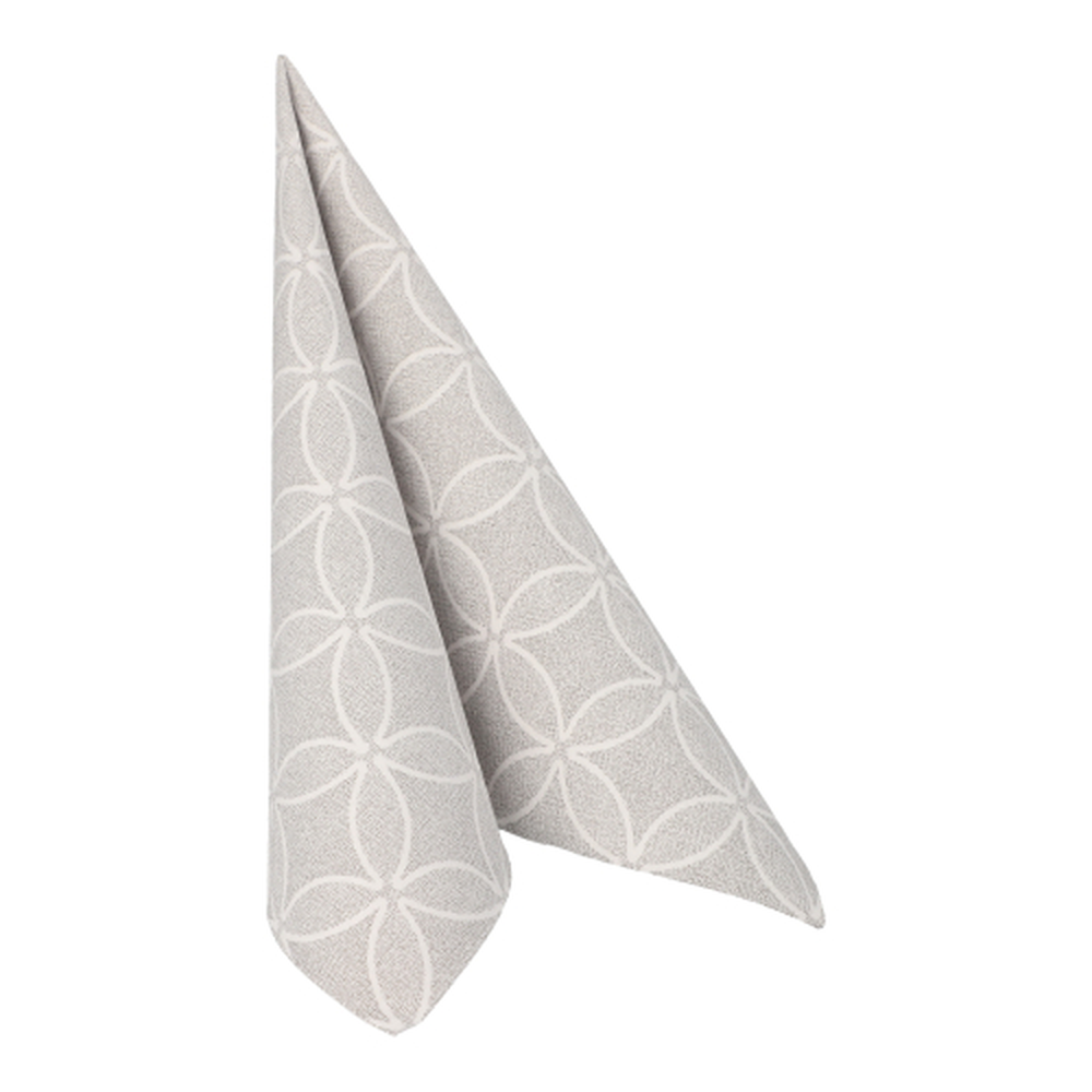 PAPSTAR Servietten ROYAL Collection 1/4-Falz 40 cm x 40 cm grau Circle Fl