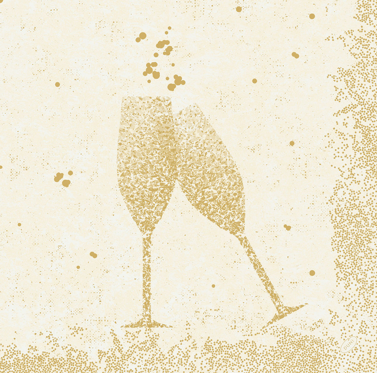 Duni Dunisoft 40 x40 cm Celebrate Cream 1/4 Falz