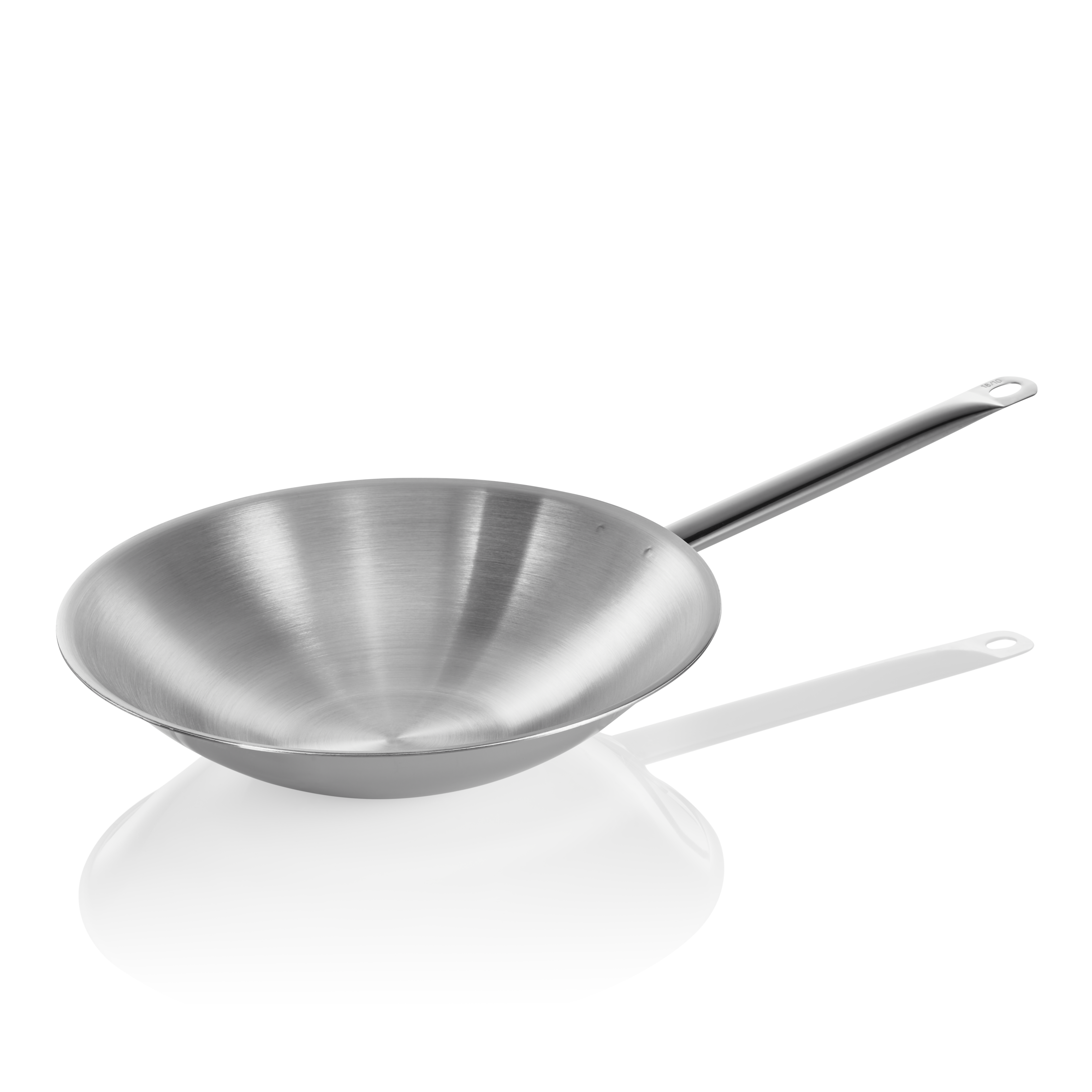 WAS Wok COOKWARE 21 mit abgeflachtem Boden, Ø 38 cm, Chromnickelstahl 18/10