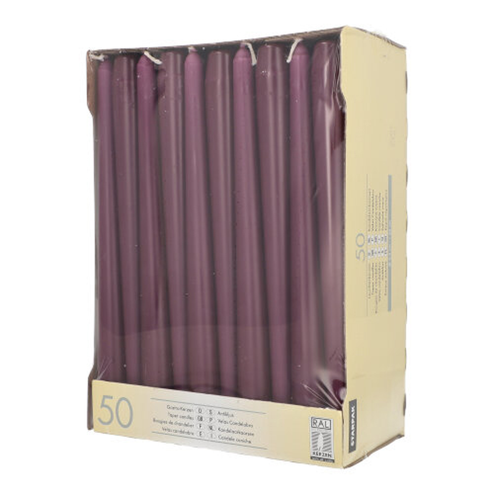 Papstar Leuchterkerzen Ø 2,2 cm · 25 cm violett