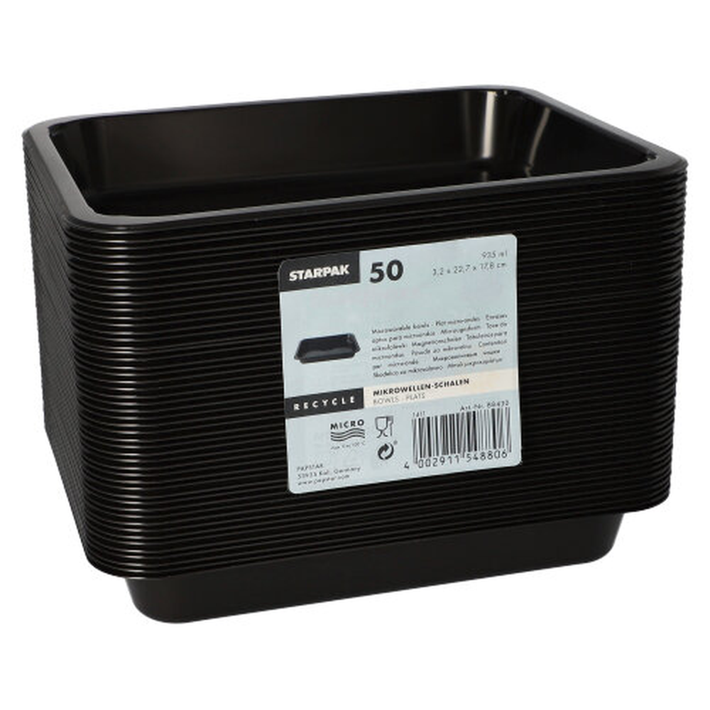 PAPSTAR Mikrowellenschalen, PP ungeteilt 935 ml 3,2 cm x 22,7 cm x 17,8 cm sc