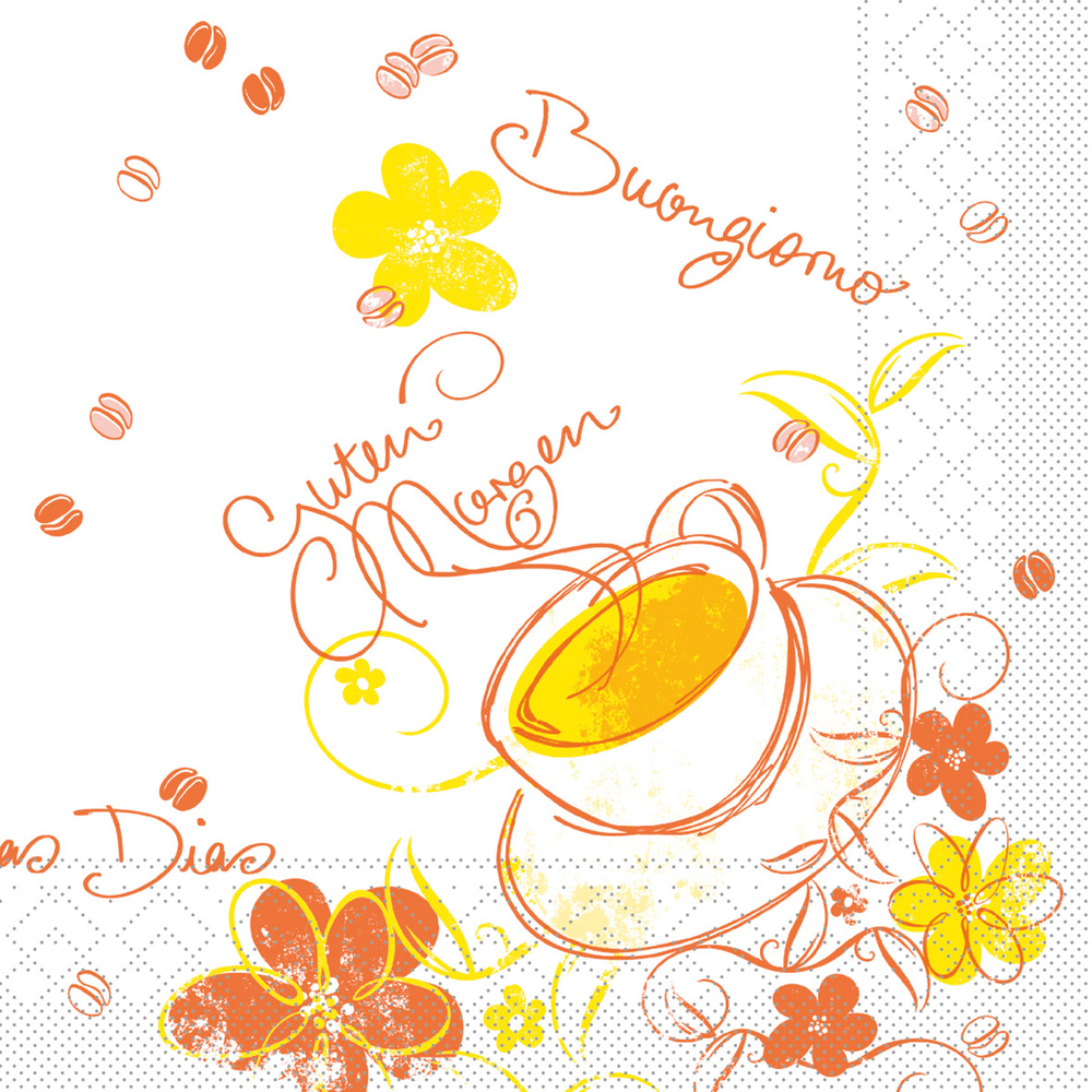 Mank Serviette Sunny 24 x 24 cm 1/4 Falz