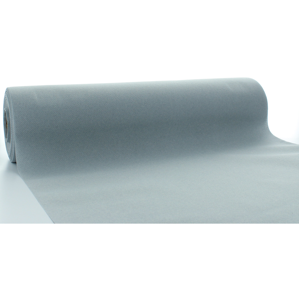 Mank Tischläufer Basic grau 40 cm x 24 m