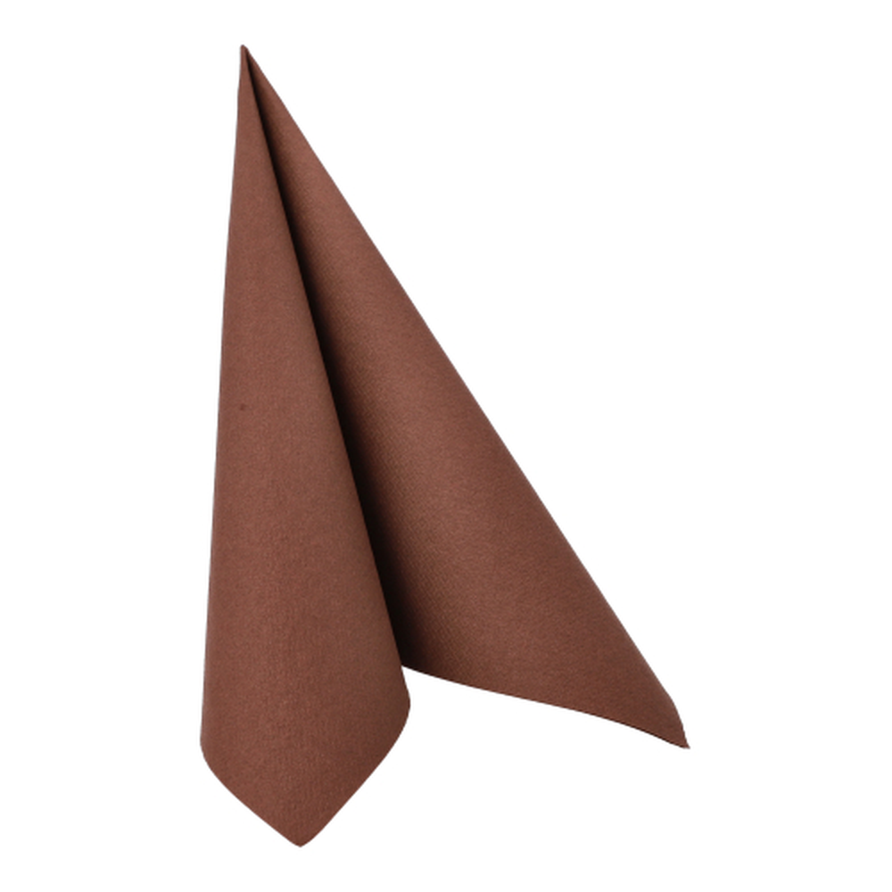 Papstar Servietten "ROYAL Collection" 1/4-Falz 40 cm x 40 cm braun