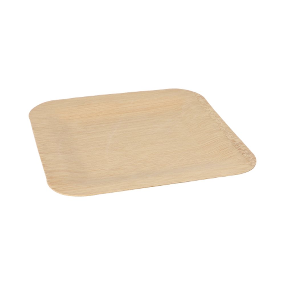 Papstar Teller, Bambus "pure" eckig 1,5 cm x 23 cm x 23 cm