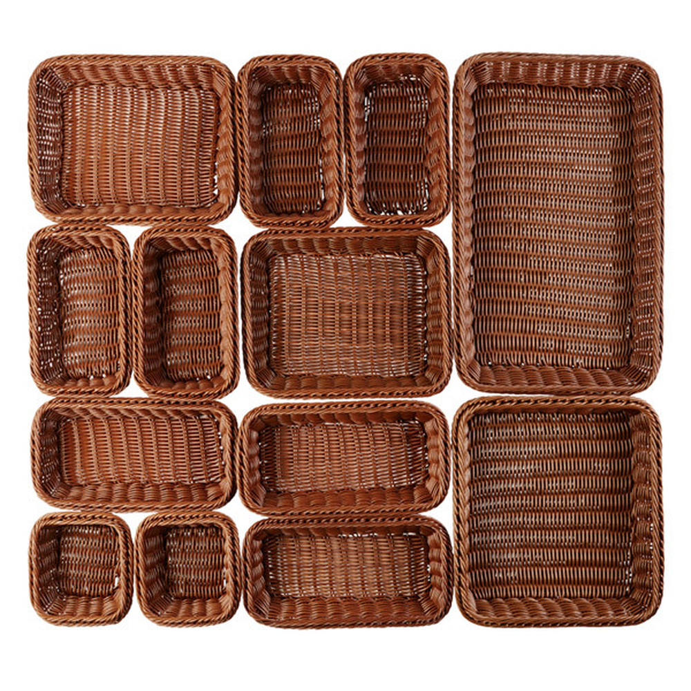 APS GN 1/1 Buffet-Korb 53 x 32,5 cm, H: 6,5 cm , Polypropylen, braun