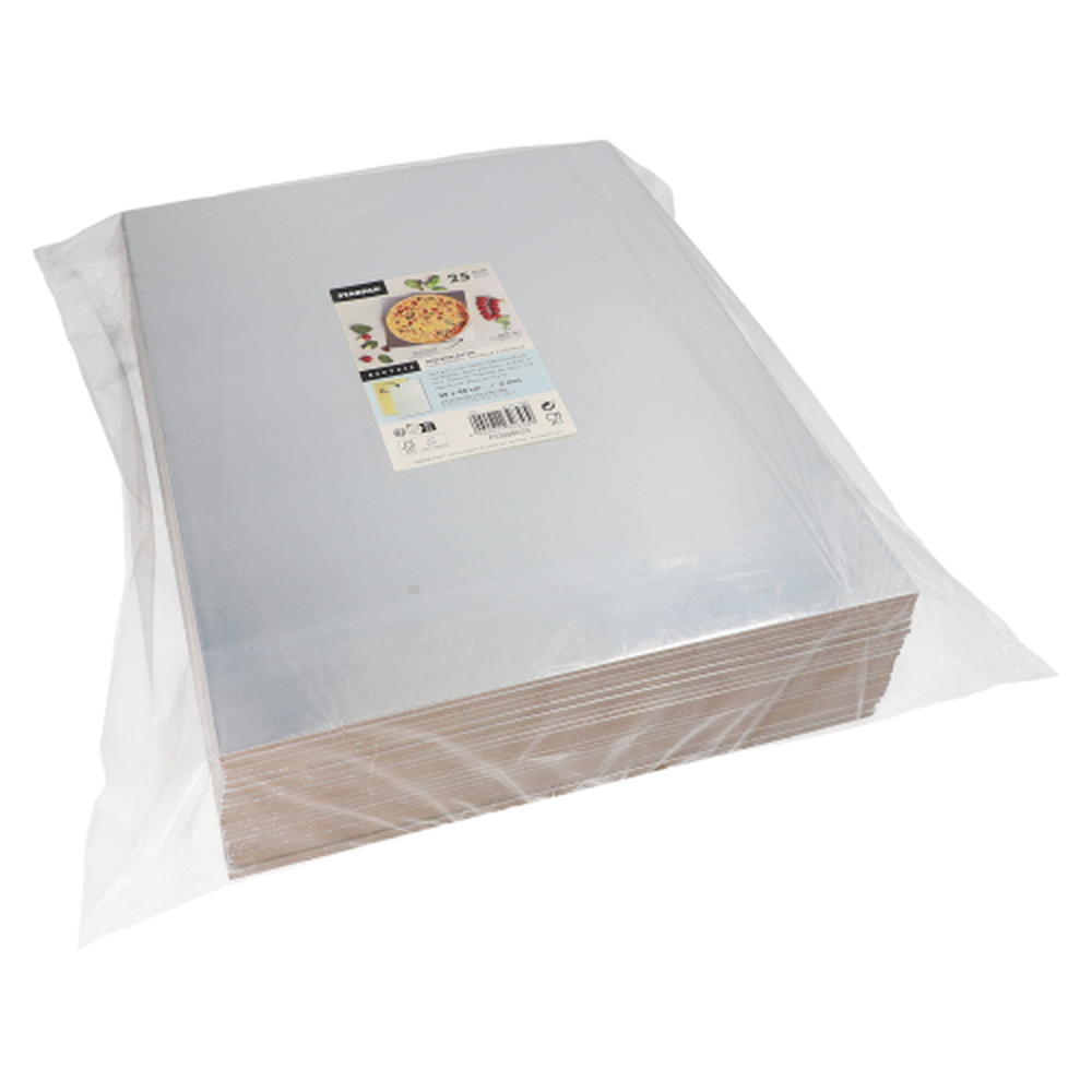Papstar Tortenplatten eckig 0,3 cm x 30 cm x 40 cm gold/silber