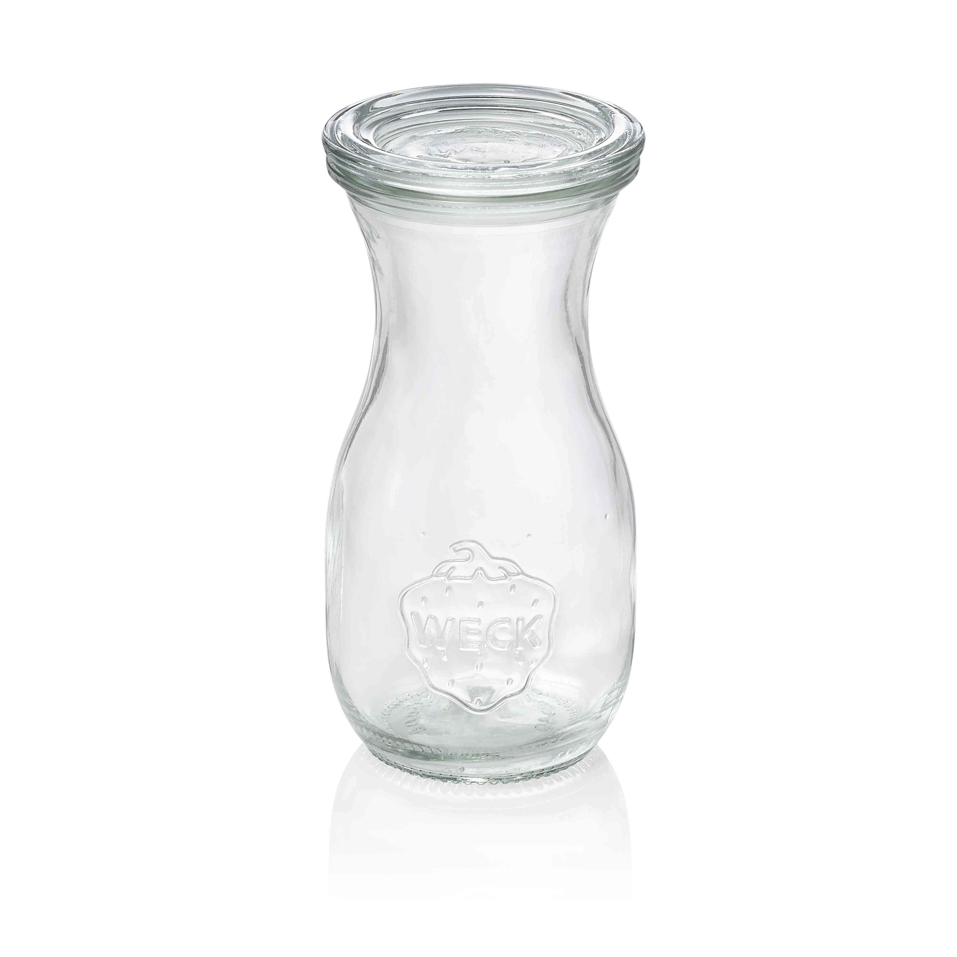 WAS Saftflasche mit Deckel Weck, 0,29 ltr., Set á 6 Stück, Glas