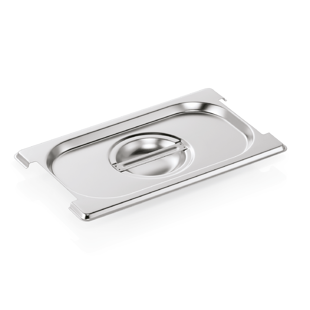 WAS GN Deckel GN CORE 1/4, mit Griffaussparung, Chromnickelstahl