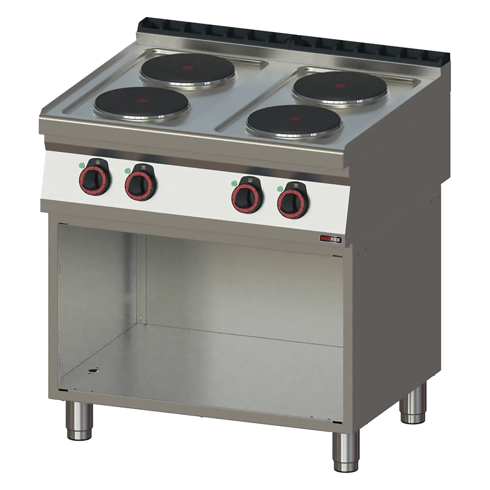 RM Gastro Herd elektrisch 4x Kochfeld mit Unterbau 400 V / REDFOX - SP 70/80 E