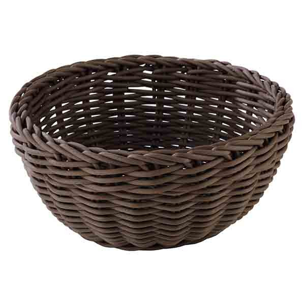APS Korb, rund Ø 20 cm, H: 8 cm , Polypropylen, mokka