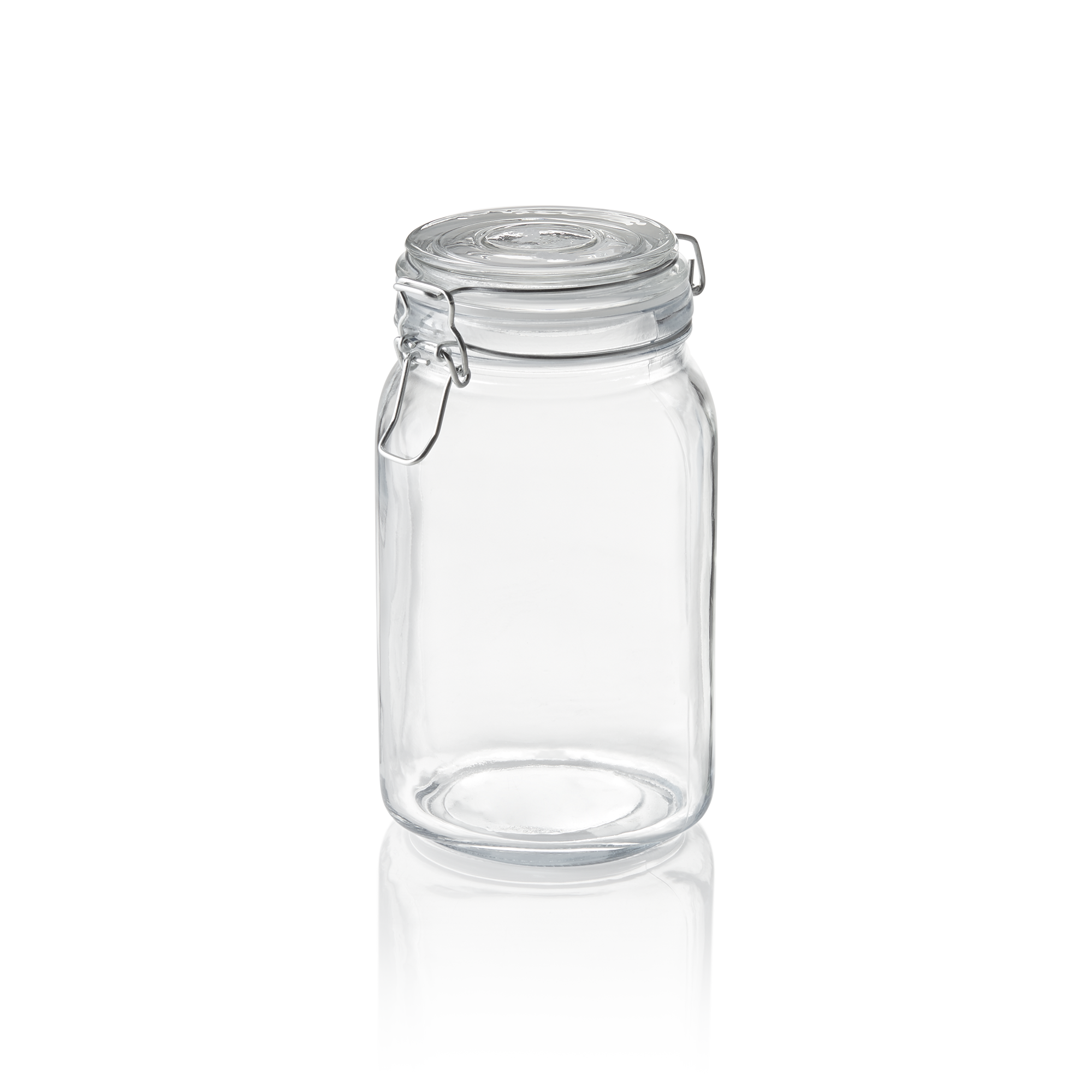 WAS Vorratsglas, 1,5 ltr., Ø 9 cm, Höhe 19,5 cm, Glas, Edelstahl, Silikon