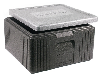 Contacto Thermobox grau/schwarz 21 l außen 40x40x22 cm