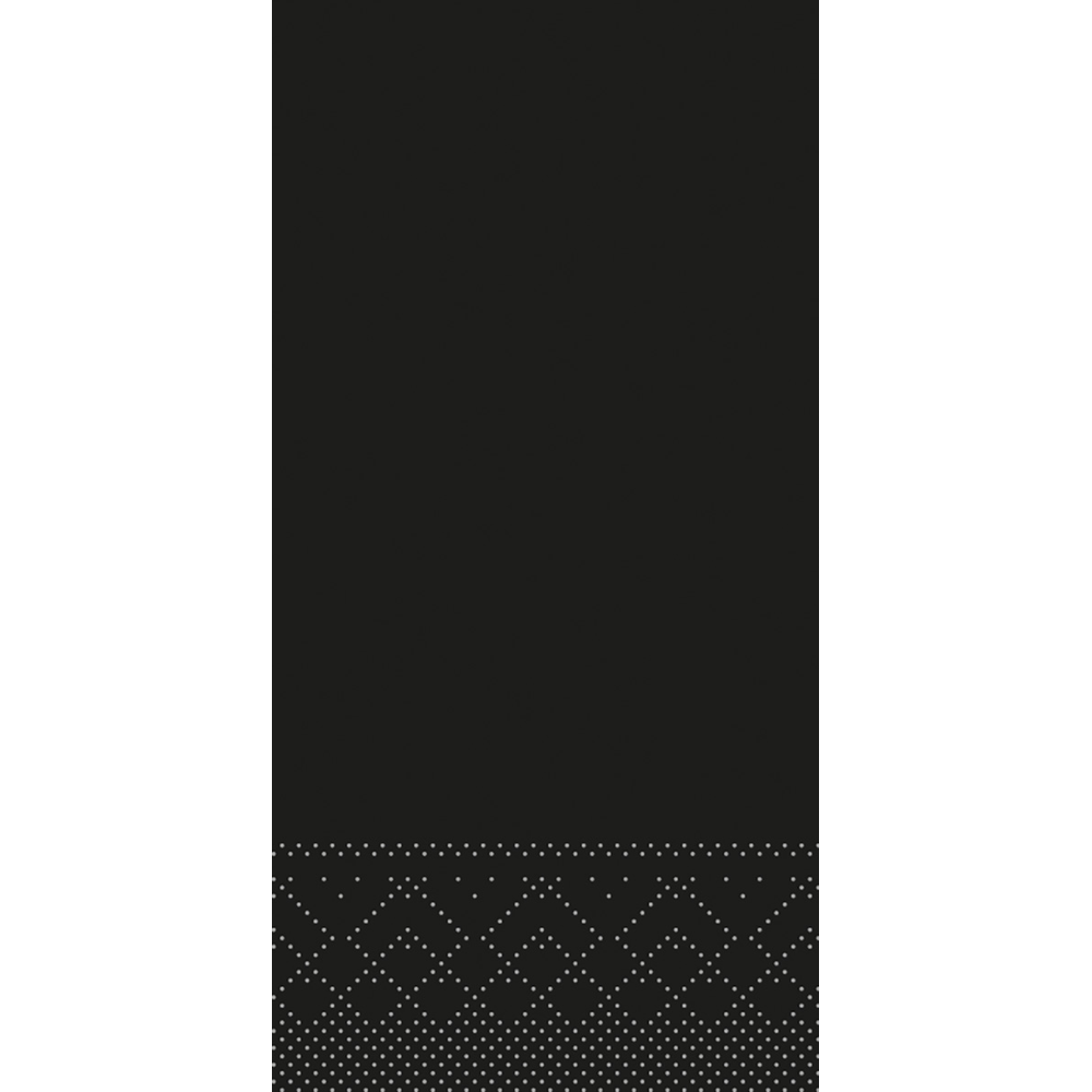 Mank Serviette Basic schwarz 33 x 33 cm 1/8 Falz