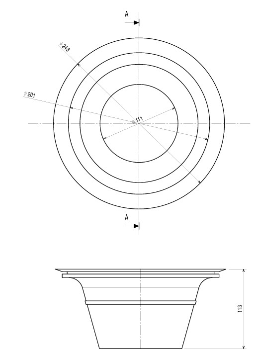 Nordcap  Abfallschacht (Ø 250mm) mit