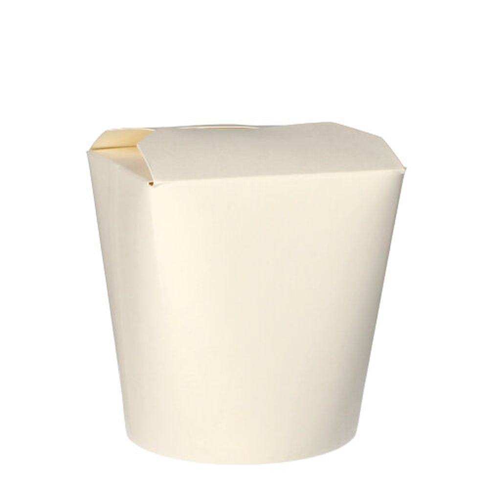 Papstar Pastaboxen, Pappe rund 950 ml 11 cm x 10,5 cm x 9,3 cm weiss