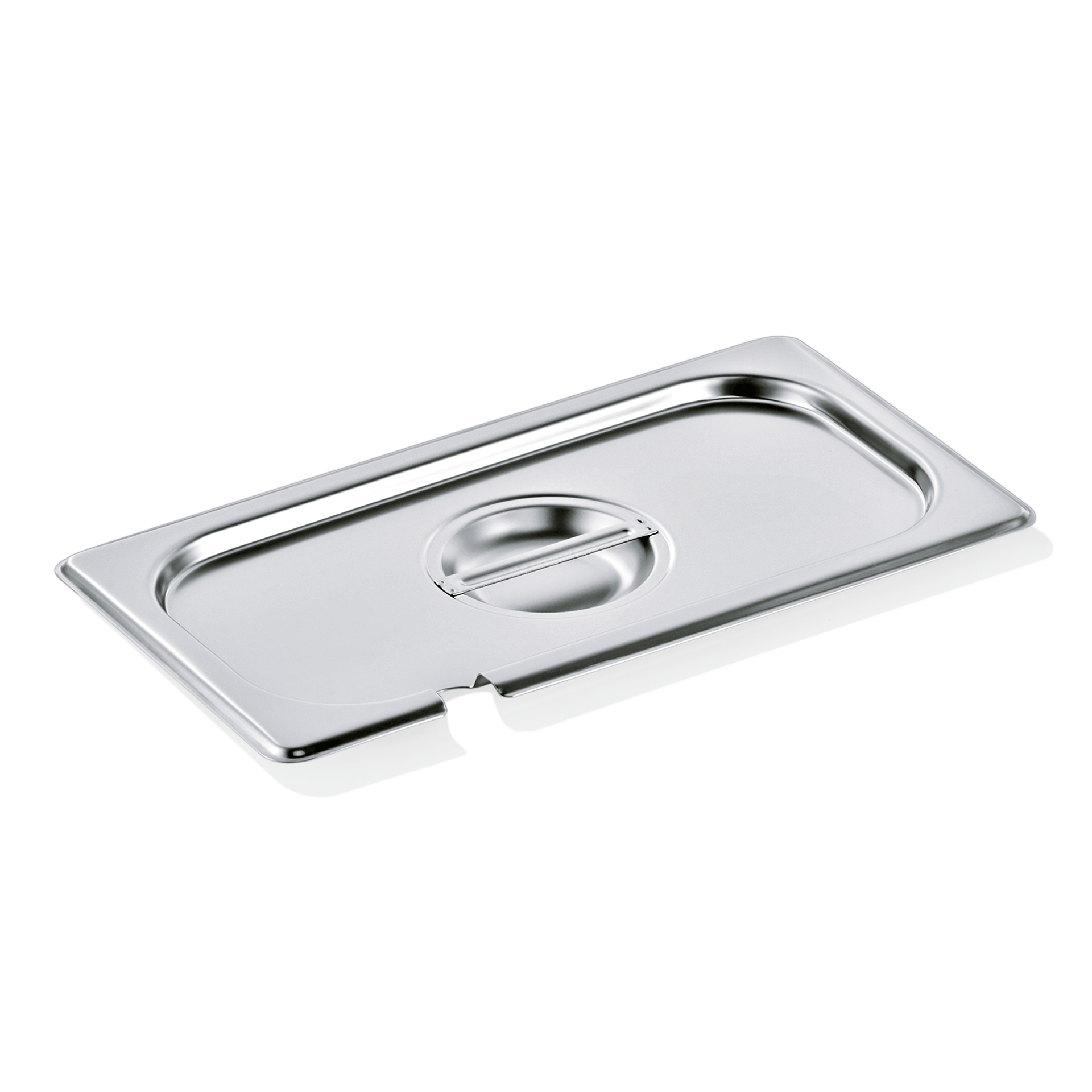 WAS GN Deckel GN SELECT 1/3, mit Löffelaussparung, Chromnickelstahl 18/8
