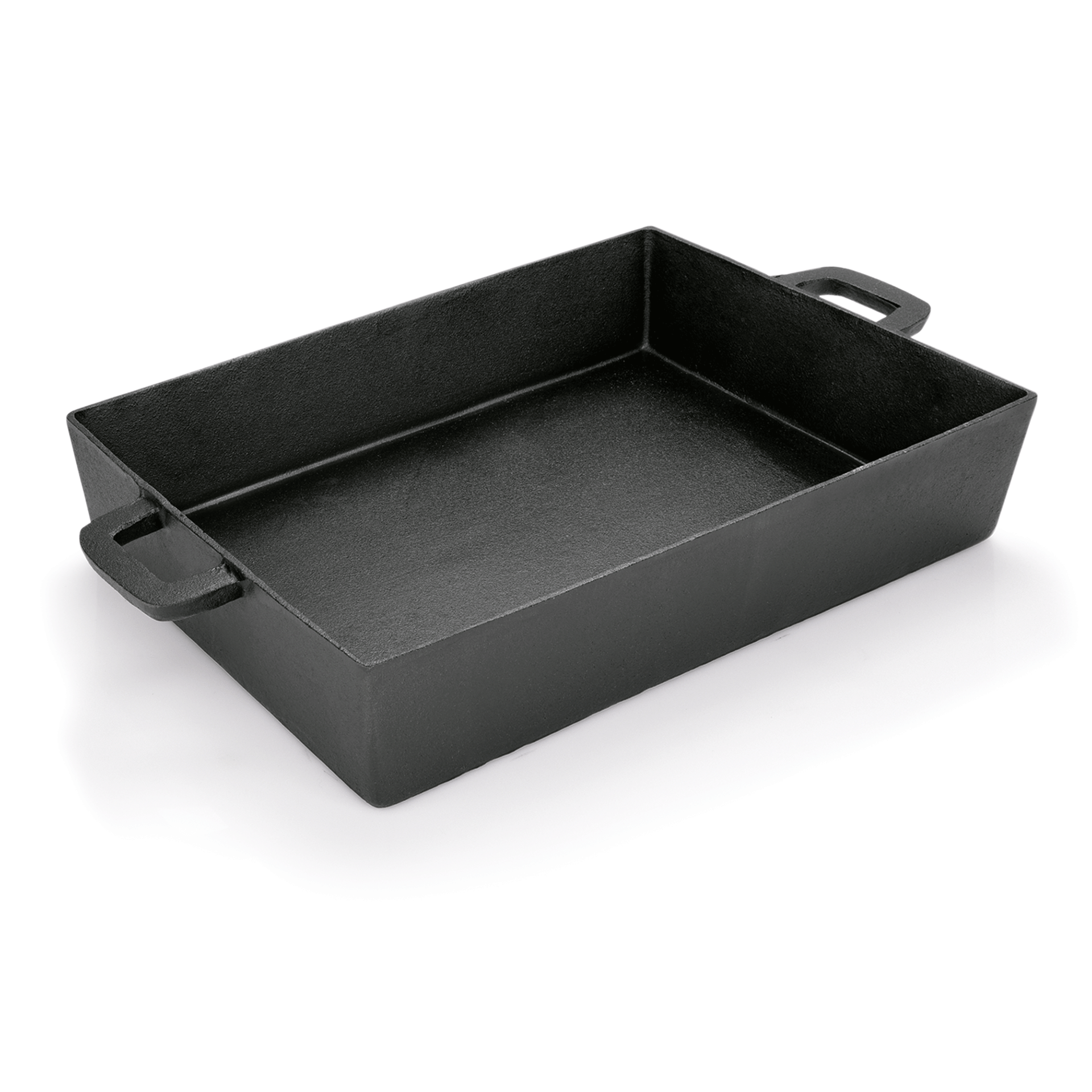 WAS Bräter mit 2 angegossenen Seitengriffen, 39 x 27 x 7 cm, Gusseisen
