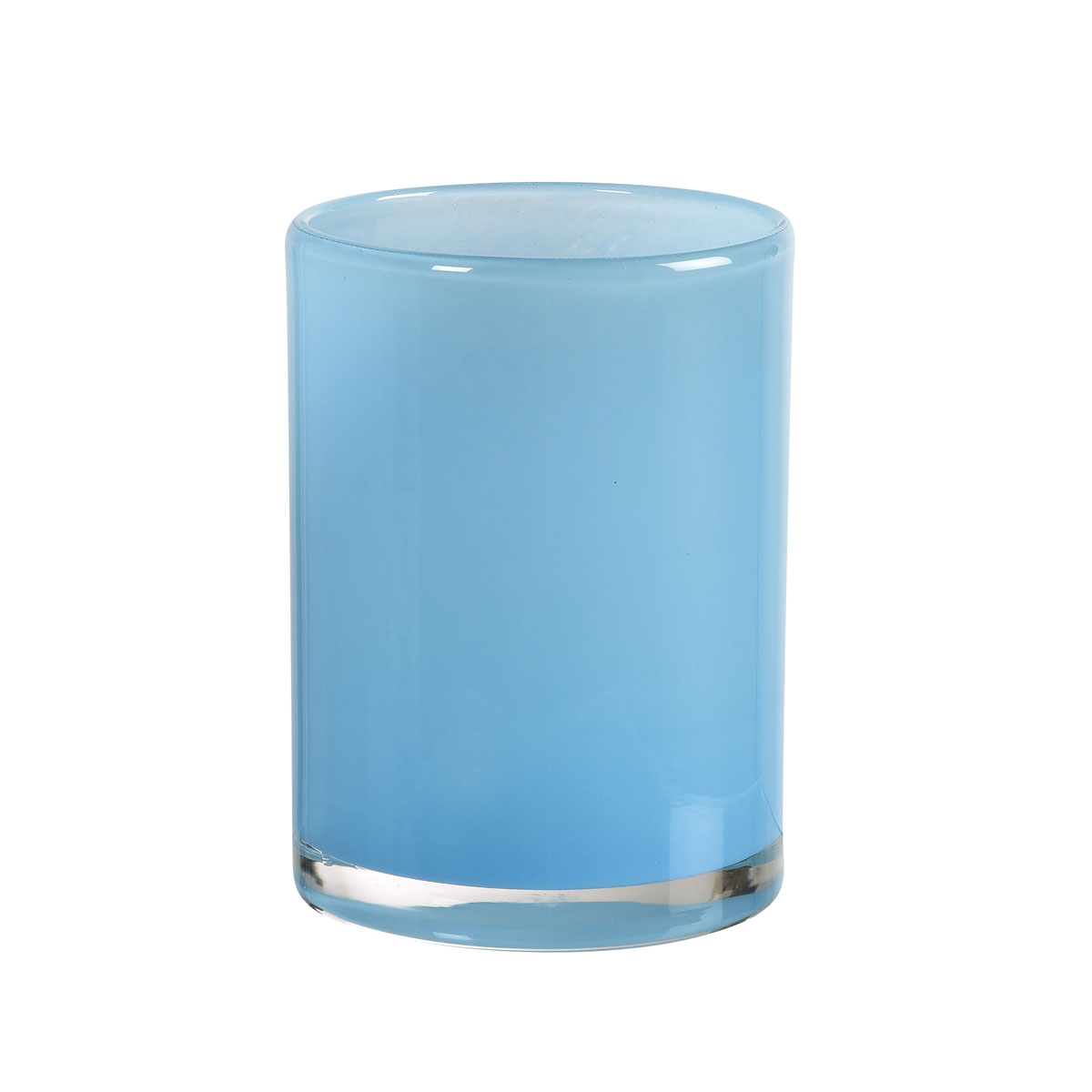 Duni Kerzenhalter für LED Sets Silky 115 x 85 mm blau Glas