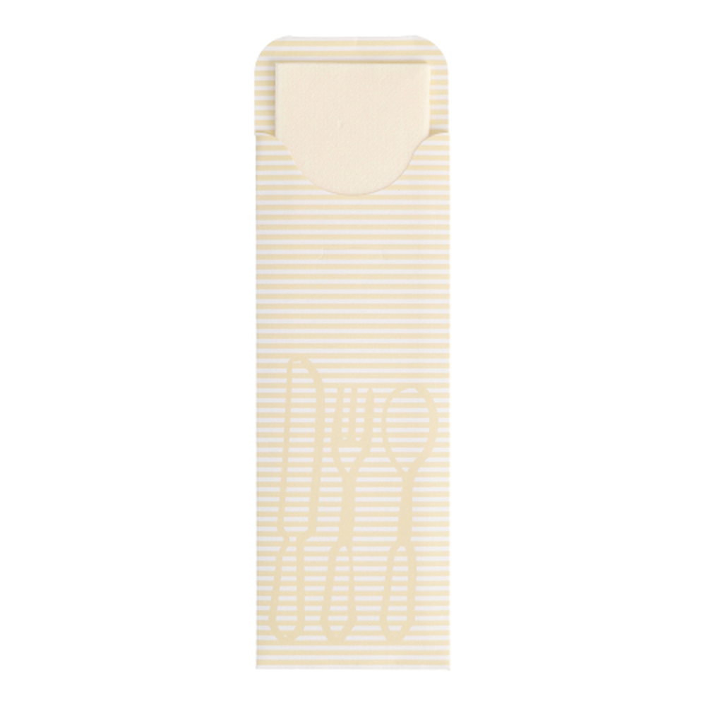 Papstar Bestecktaschen 23,5 cm x 7,3 cm creme inkl. farbiger Serviette