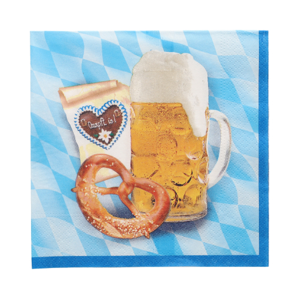 Papstar Servietten, 3-lagig 1/4-Falz 33 cm x 33 cm "Bavaria"
