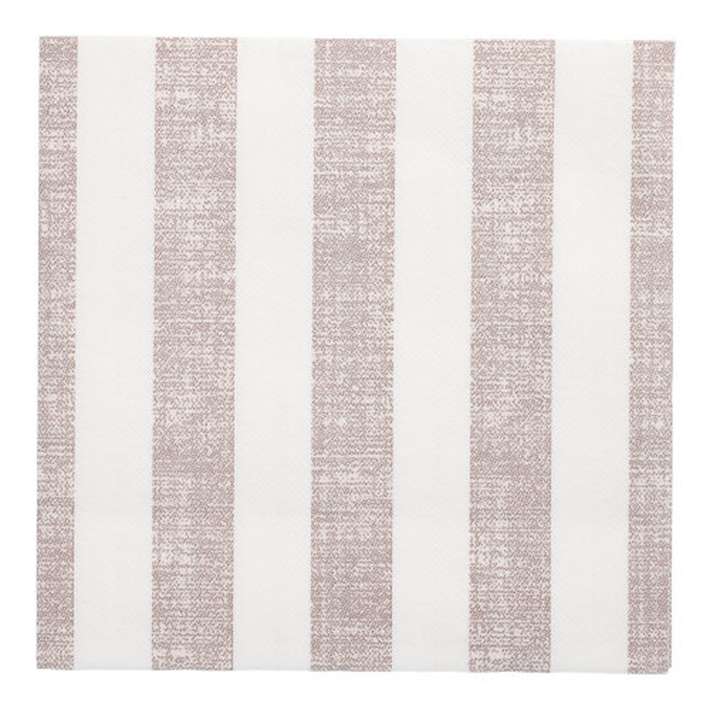 Papstar Servietten "ROYAL Collection" 1/4-Falz 40 cm x 40 cm mocca "Lines"