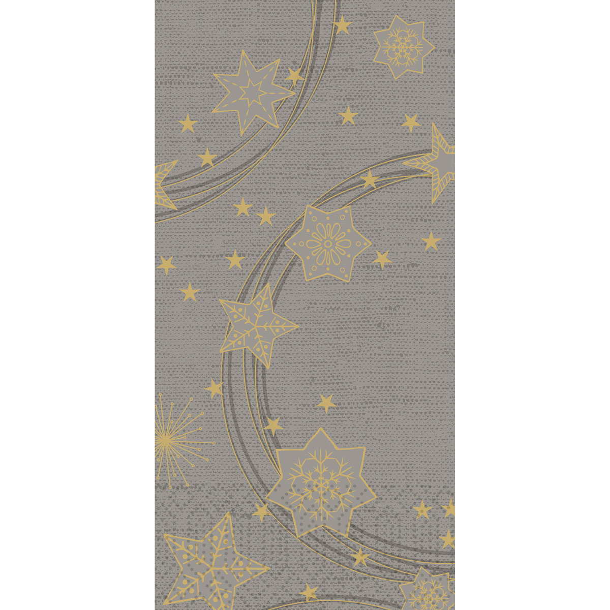 Duni Zelltuchservietten 40 x 40 cm 3-lagig Star Shine Granite Grey 1/8 Falz