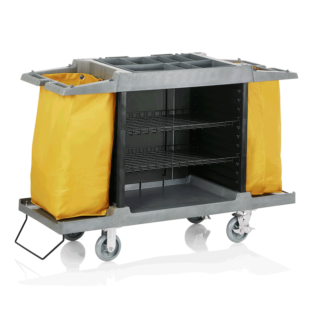 WAS Zimmerservicewagen, 150 x 54 x 100 cm, gelb, Kunststoff, PVC, Polyesterfaser