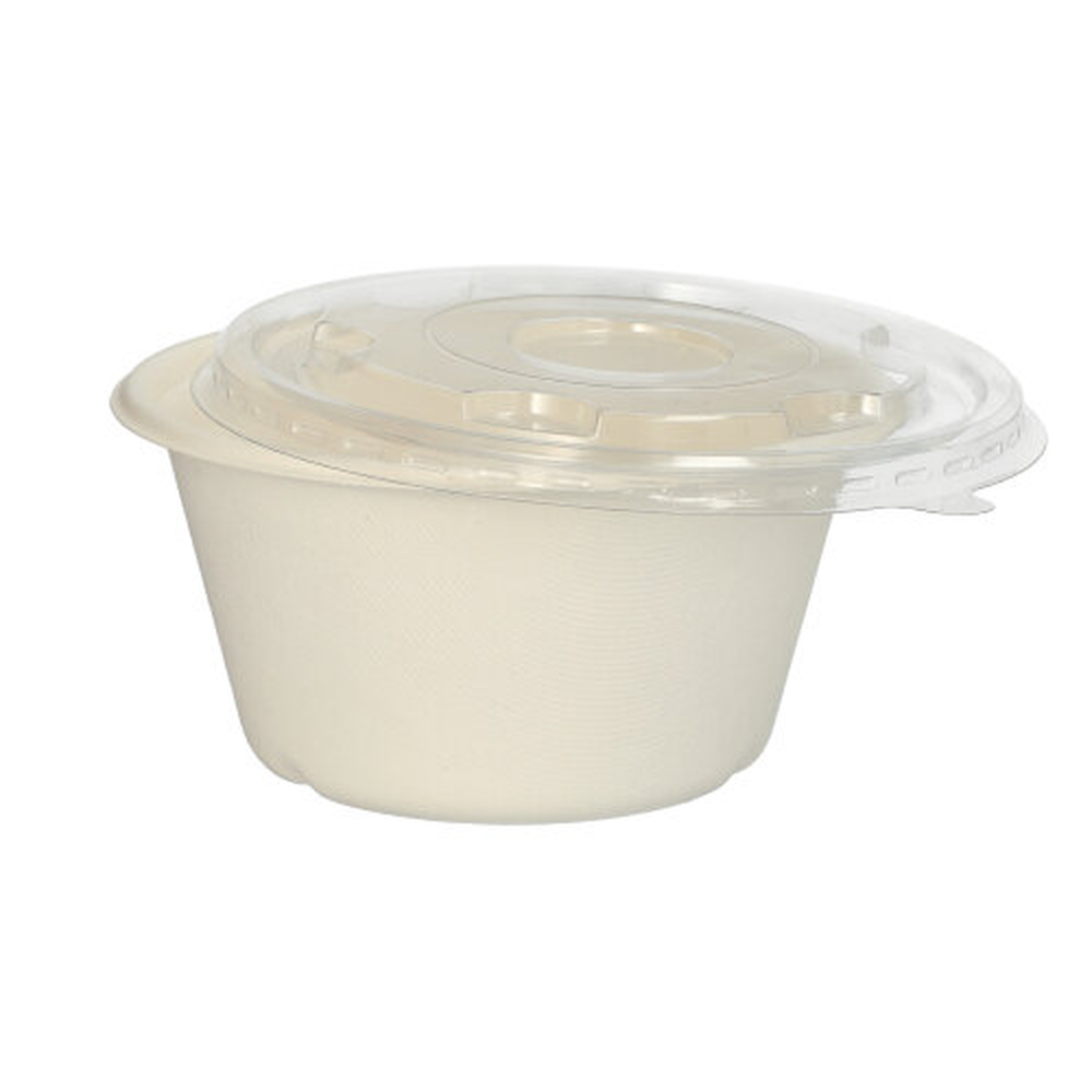 Papstar Schalen, Zuckerrohr "pure" 1000 ml Ø 17 cm · 8,4 cm weiss