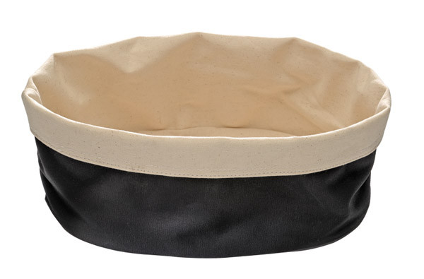 APS Brottasche 25 x 18 cm, H: 9 cm , Baumwolle, beige, schwarz