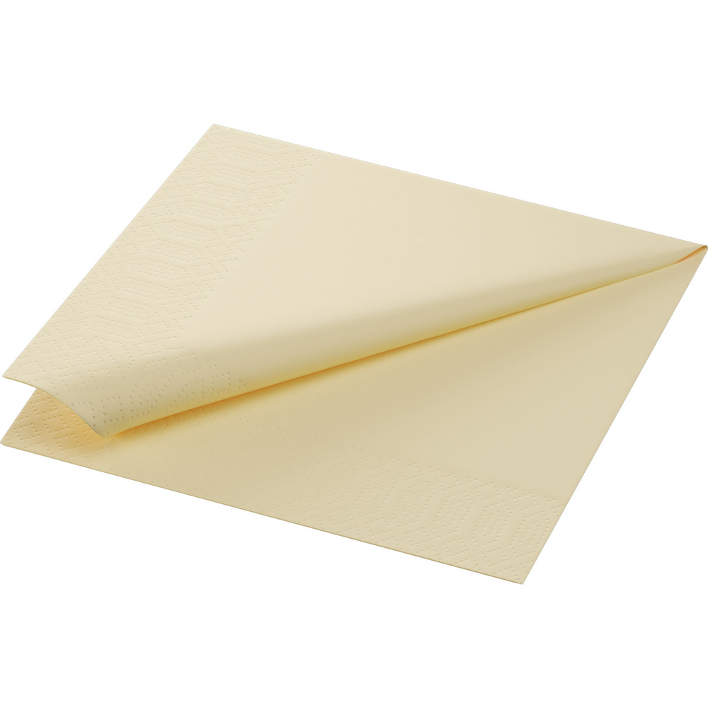 Duni Zelltuchservietten 33 x 33 cm 3-lagig 1/4 Falz cream
