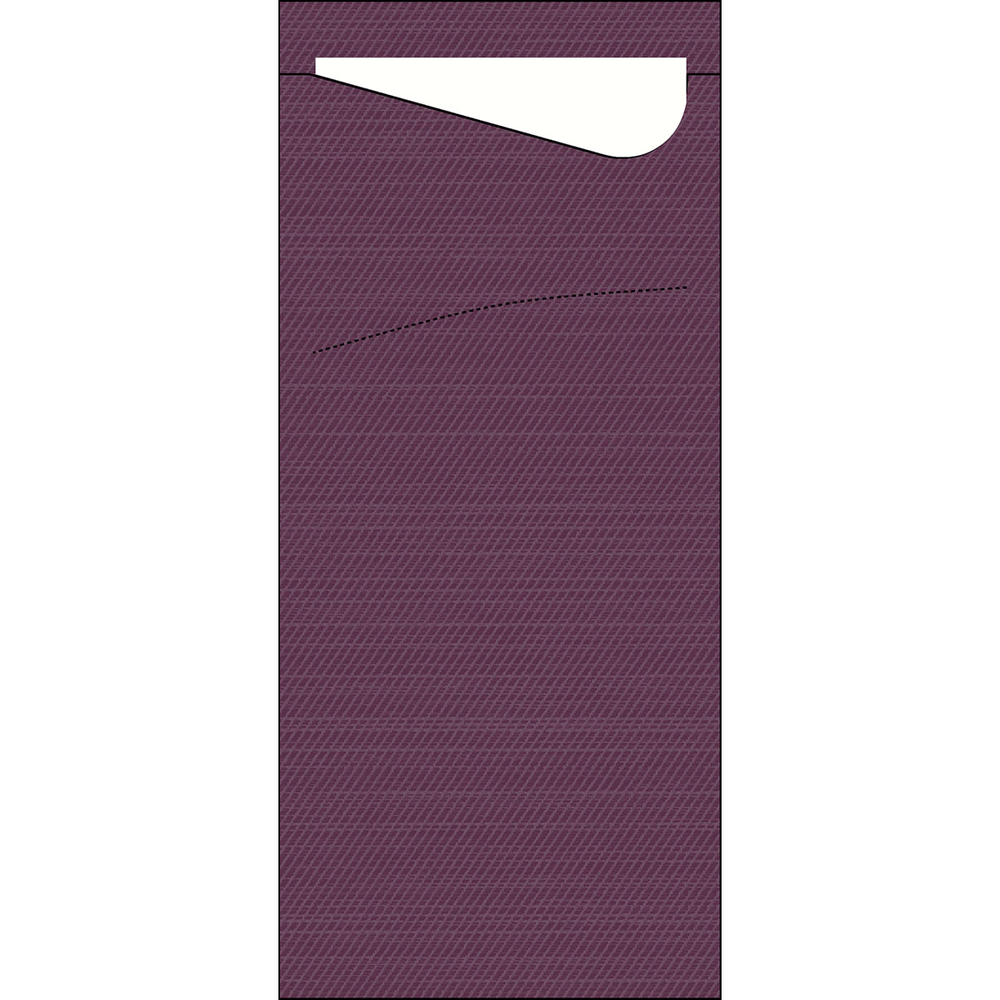 Duni Sacchetto Zelltuch 190 x 85 mm plum/weiß
