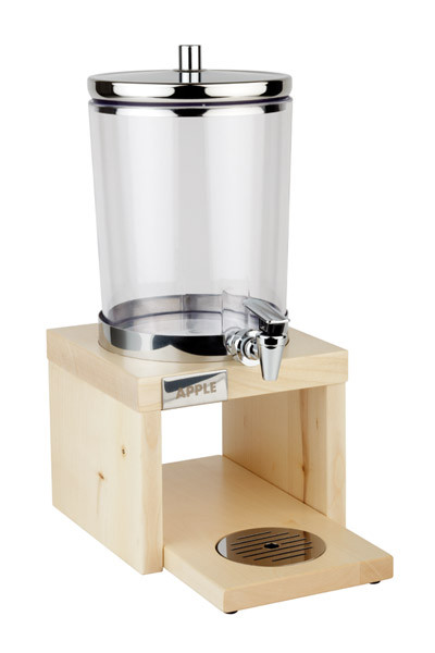 APS Saftdispenser -BRIDGE- 31 x 20 cm, H: 42 cm, 4 Liter , 18/8 Edelstahl, SAN