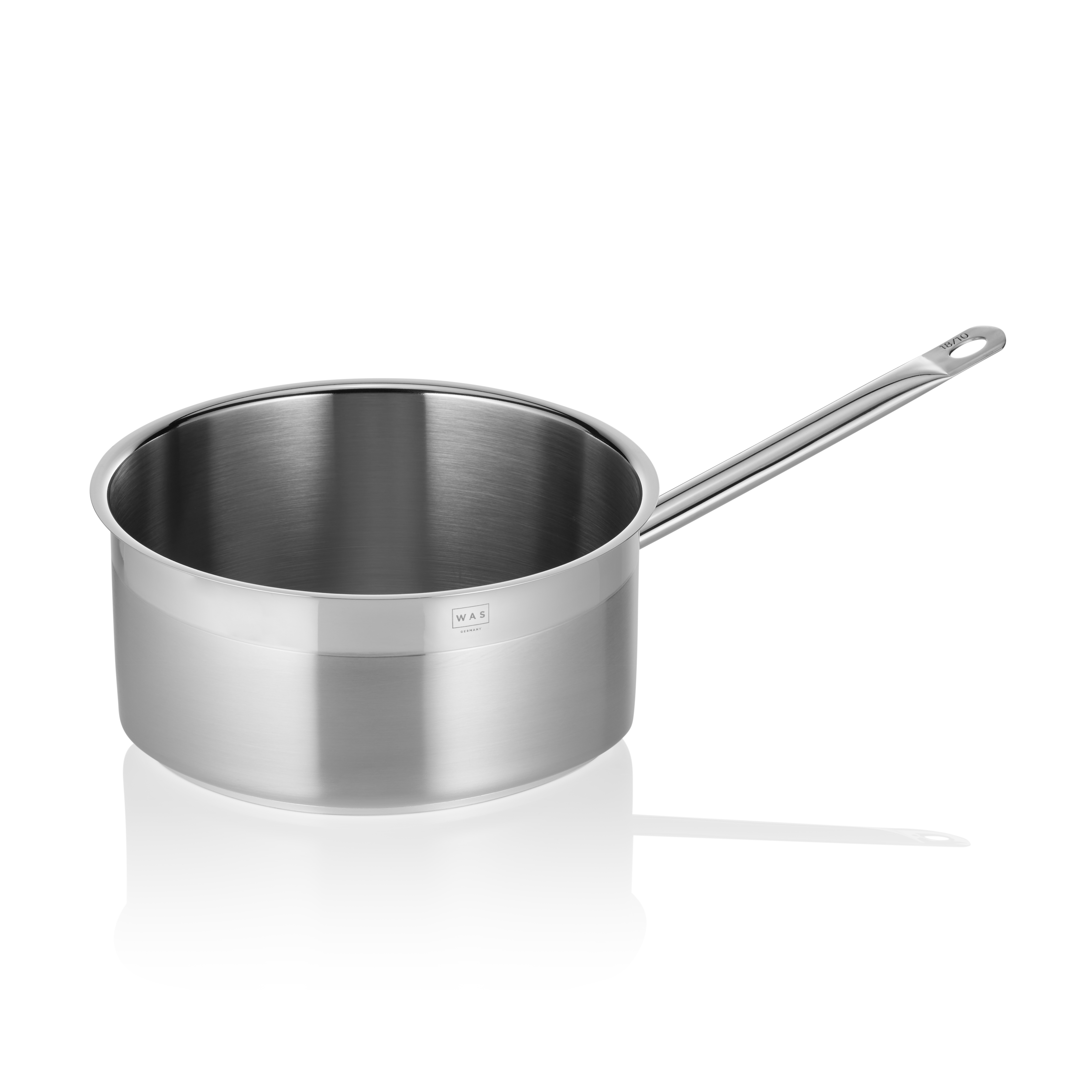 WAS Stielkasserolle COOKWARE 21, Ø 24 cm, 4,5 ltr., Chromnickelstahl 18/10