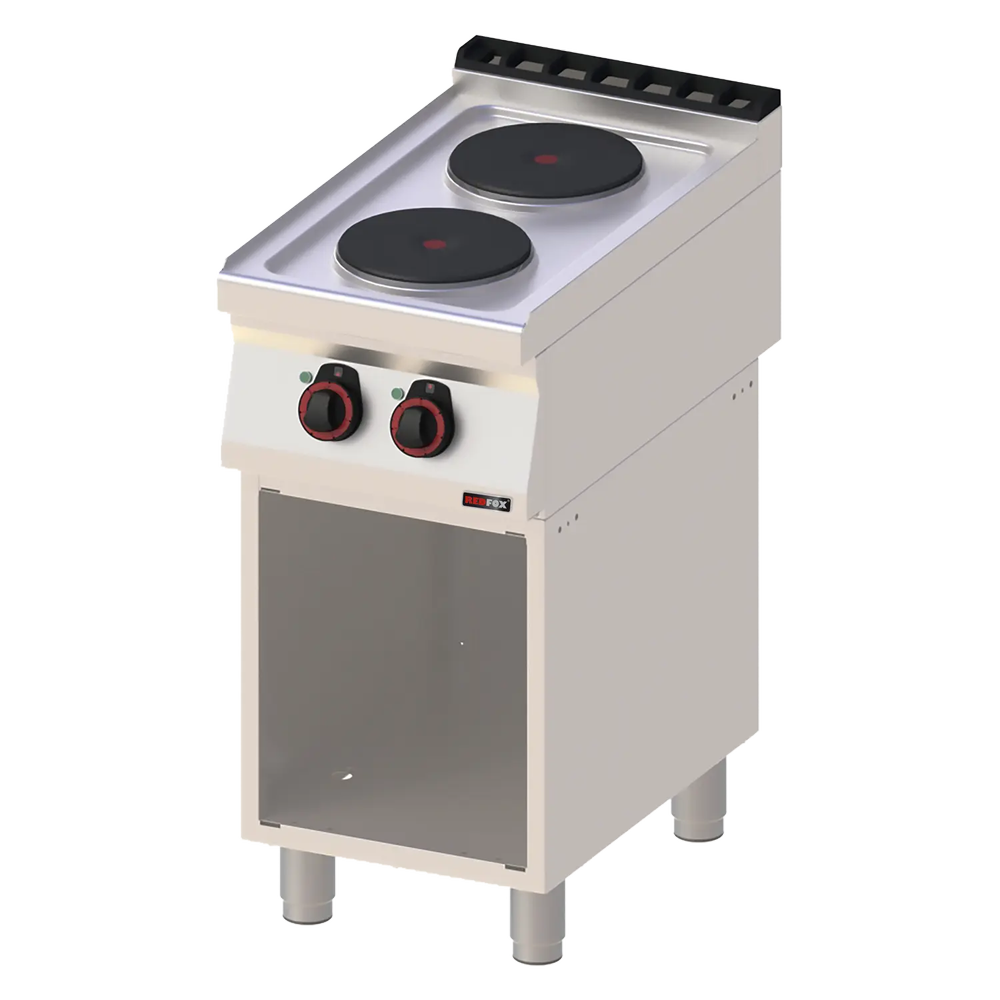 RM Gastro Herd elektrisch 2x Kochfeld mit Unterbau 400 V / REDFOX - SP 70/40 E