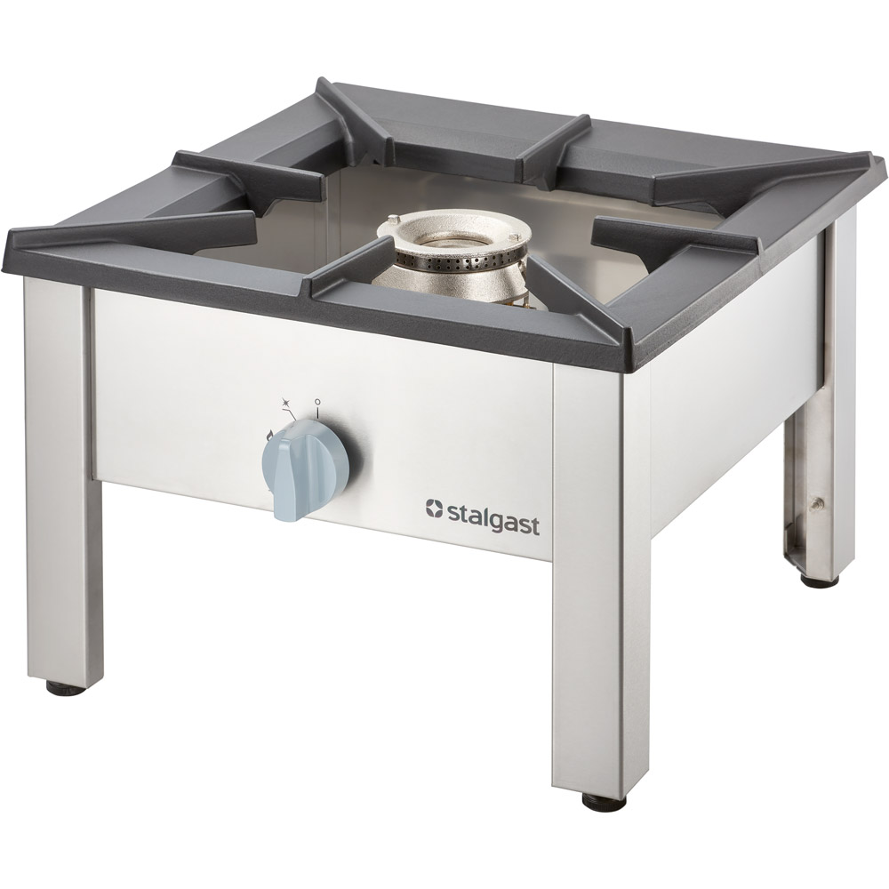 Stalgast Gas-Hockerkocher Top Power 14kW, mit Gusseisen-Topfauflage, G20, 565x63