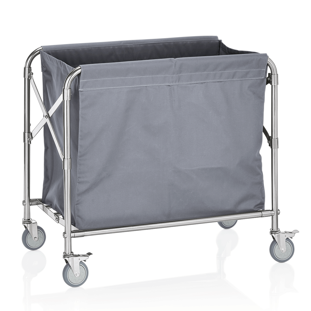WAS Wäschewagen, 80 x 50 x 85 cm, Edelstahl, Nylon
