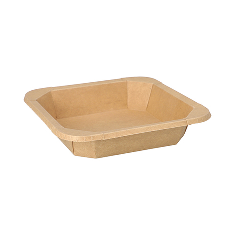 Papstar Lunchboxen, Pappe eckig 500 ml 3,3 cm x 16,2 cm x 16,2 cm braun