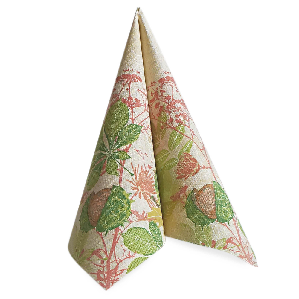 Papstar Servietten "ROYAL Collection" 1/4-Falz 40 cm x 40 cm "Autumn Leaves"