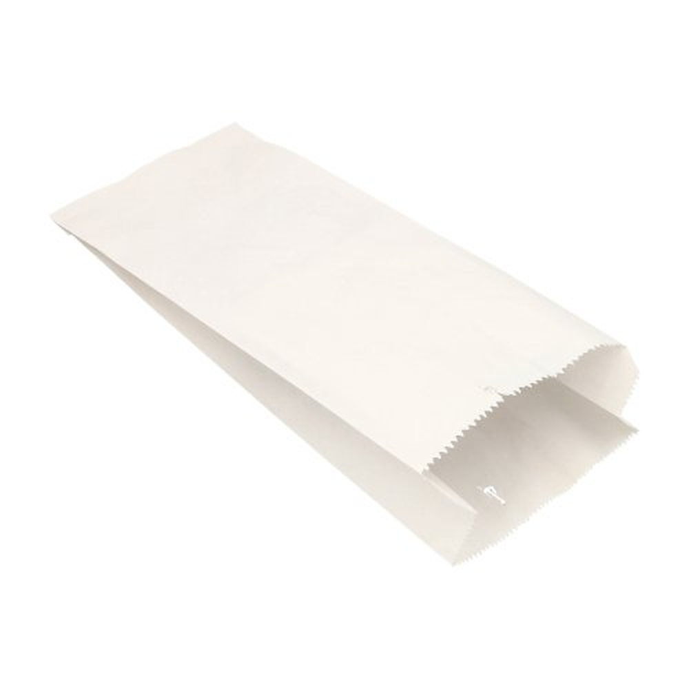 PAPSTAR Papierfaltenbeutel, Cellulose, gefädelt 35 cm x 15 cm x 7 cm weiss