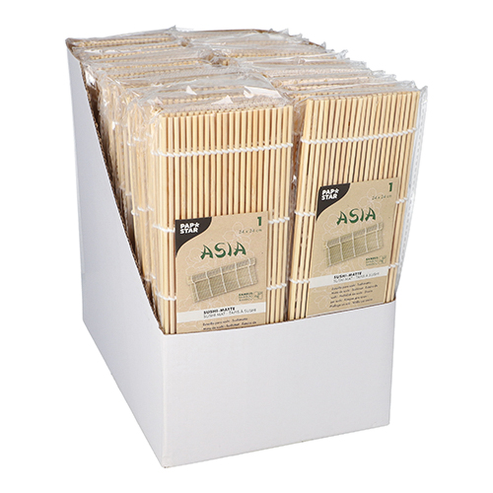 Papstar Sushi-Matte Bambus "ASIA" 24 cm x 24 cm natur