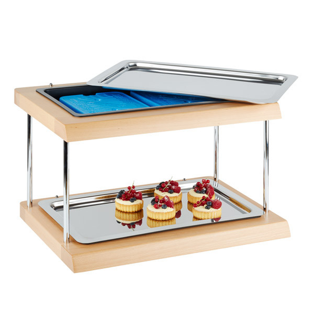 APS GN 1/1 Kühltablett Vitrine 60 x 41 cm, H: 36 cm , 60 x 41 cm, H: 36 cm , Set