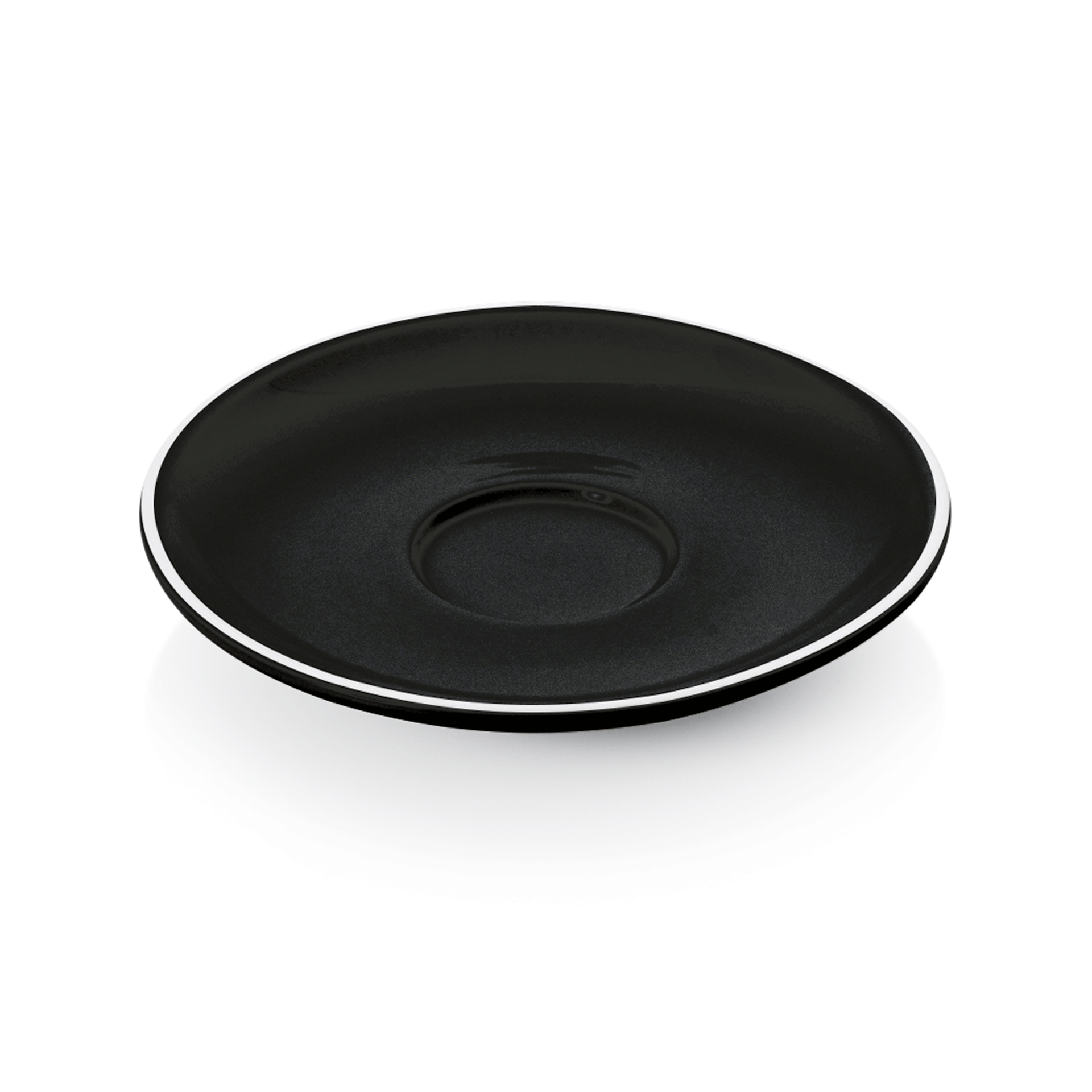 WAS Espresso Untertasse Set ITALIA BLACK für 4998 009, Set á 6 Stück, Porzellan