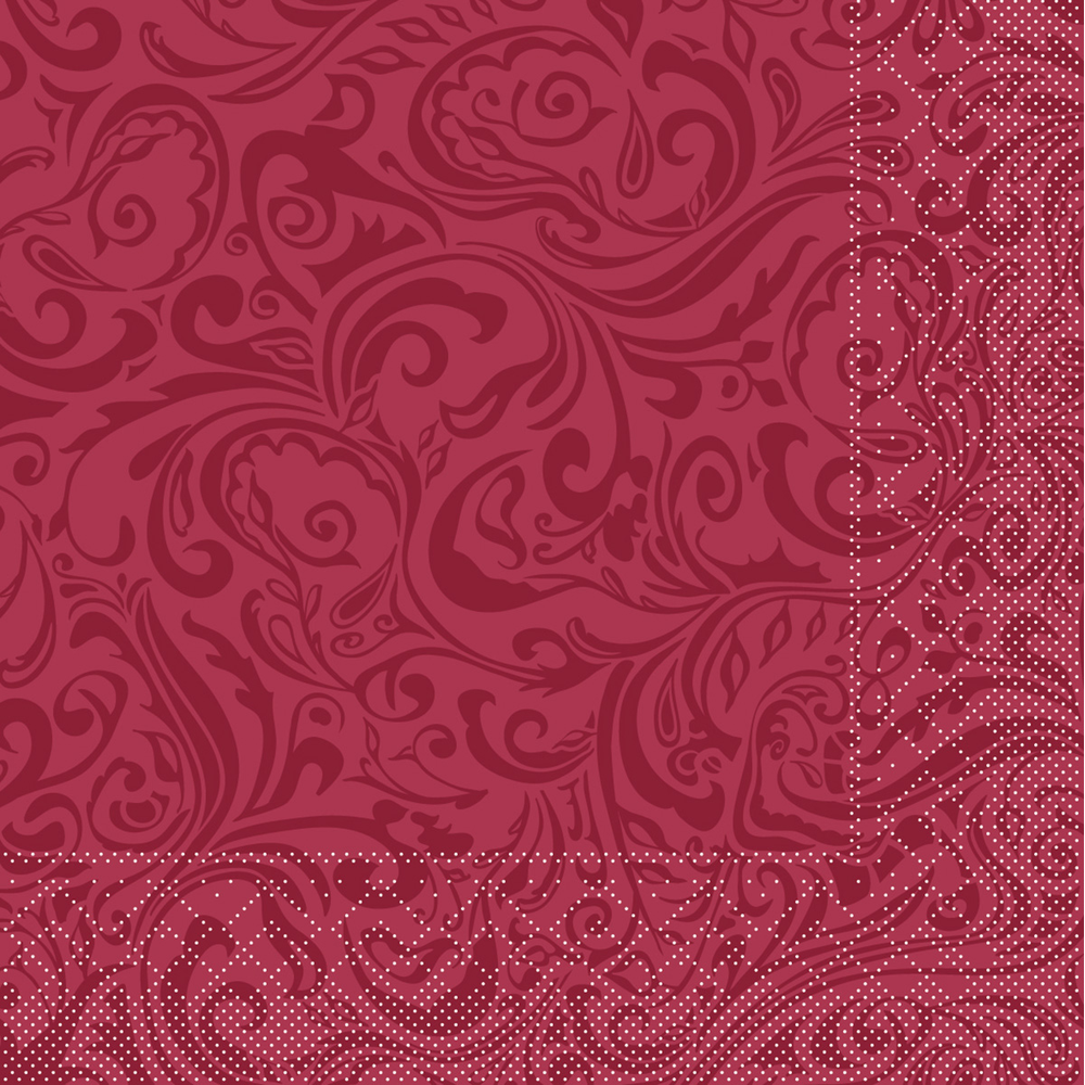 Mank Serviette Lias bordeaux 40 x 40 cm 1/4 Falz