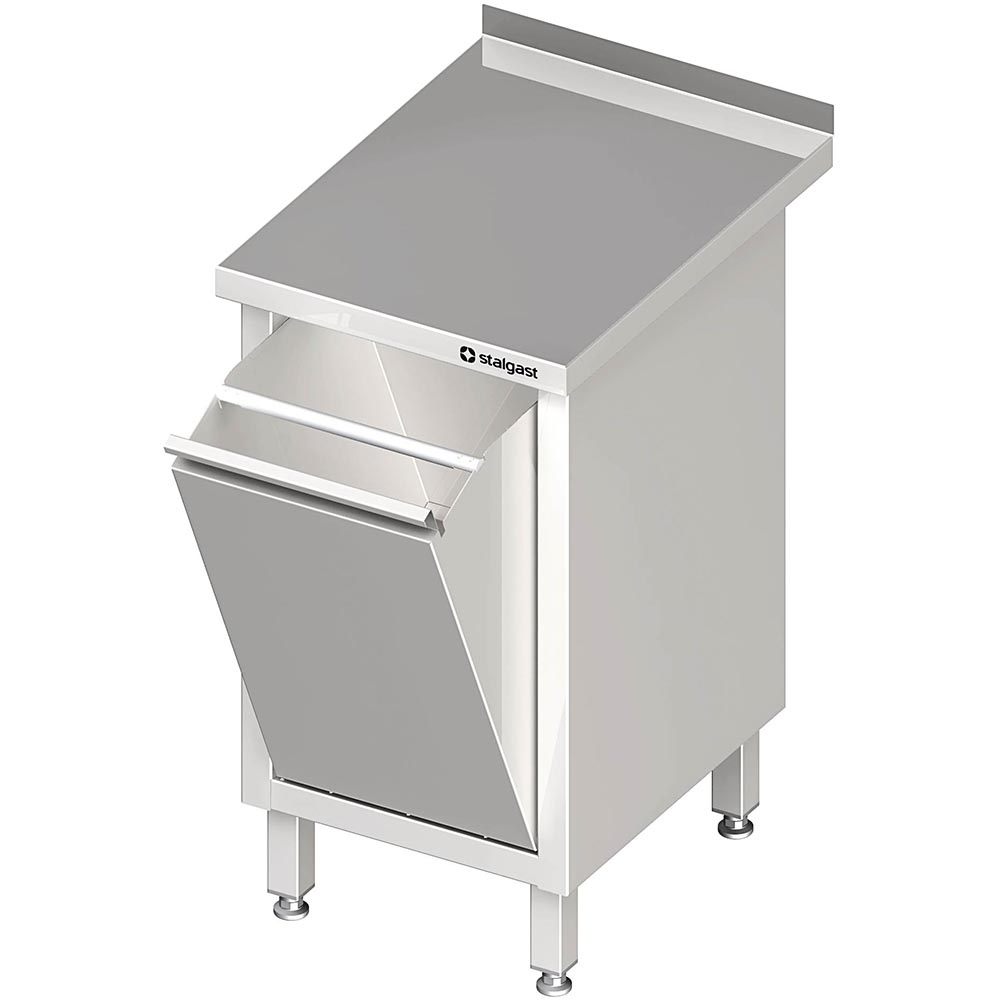 Stalgast Arbeitsschrank mit Abfallkipper, 450x700x850 mm, mit Aufkantung, versch
