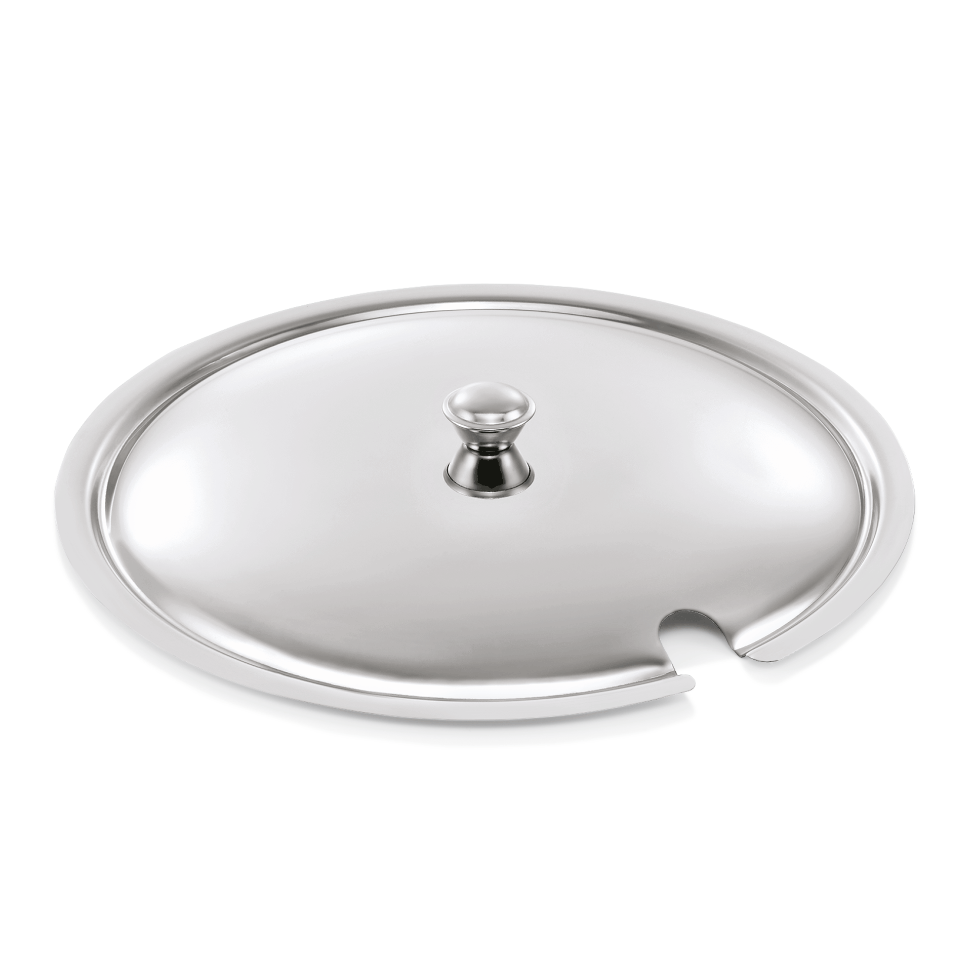 WAS Deckel für Terrine 1475 300, mit Löffelaussparung, Chromnickelstahl