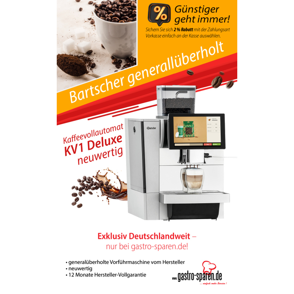 Bartscher Kaffeevollautomat KV1 Deluxe generallüberholt neuwertig