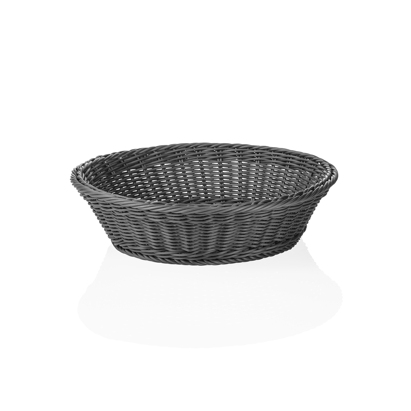WAS Korb WEAVER PRO Systemkörbe, Ø 37 cm, Höhe 9 cm, grau, Polypropylen