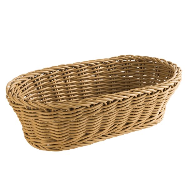 APS Baguette Korb, oval 28 x 16 cm, H: 8 cm , Polypropylen, braun